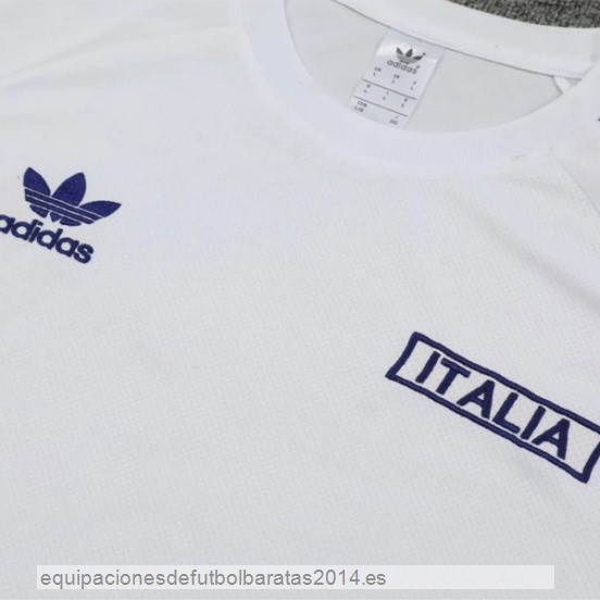 Nuevo Entrenamiento Conjunto Completo Italia 2024 Blanco Azul Baratas